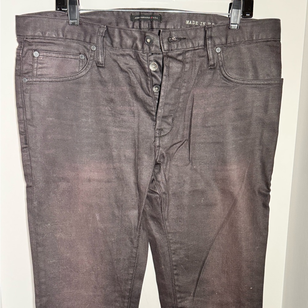 John Varvatos USA Dark burgundy Button-Fly Jeans
